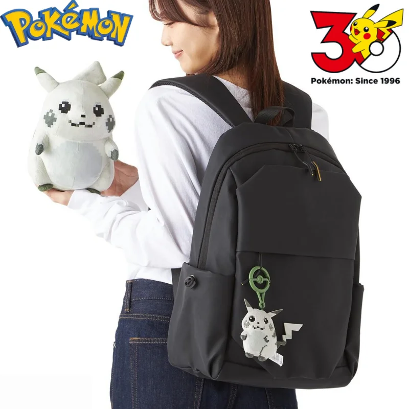 

Original PokéMon Center 30th Anniversary Pixel Style Toy Backpack Keychain Doll Anime Pokémon Fans Collection Toy Birthday Gift