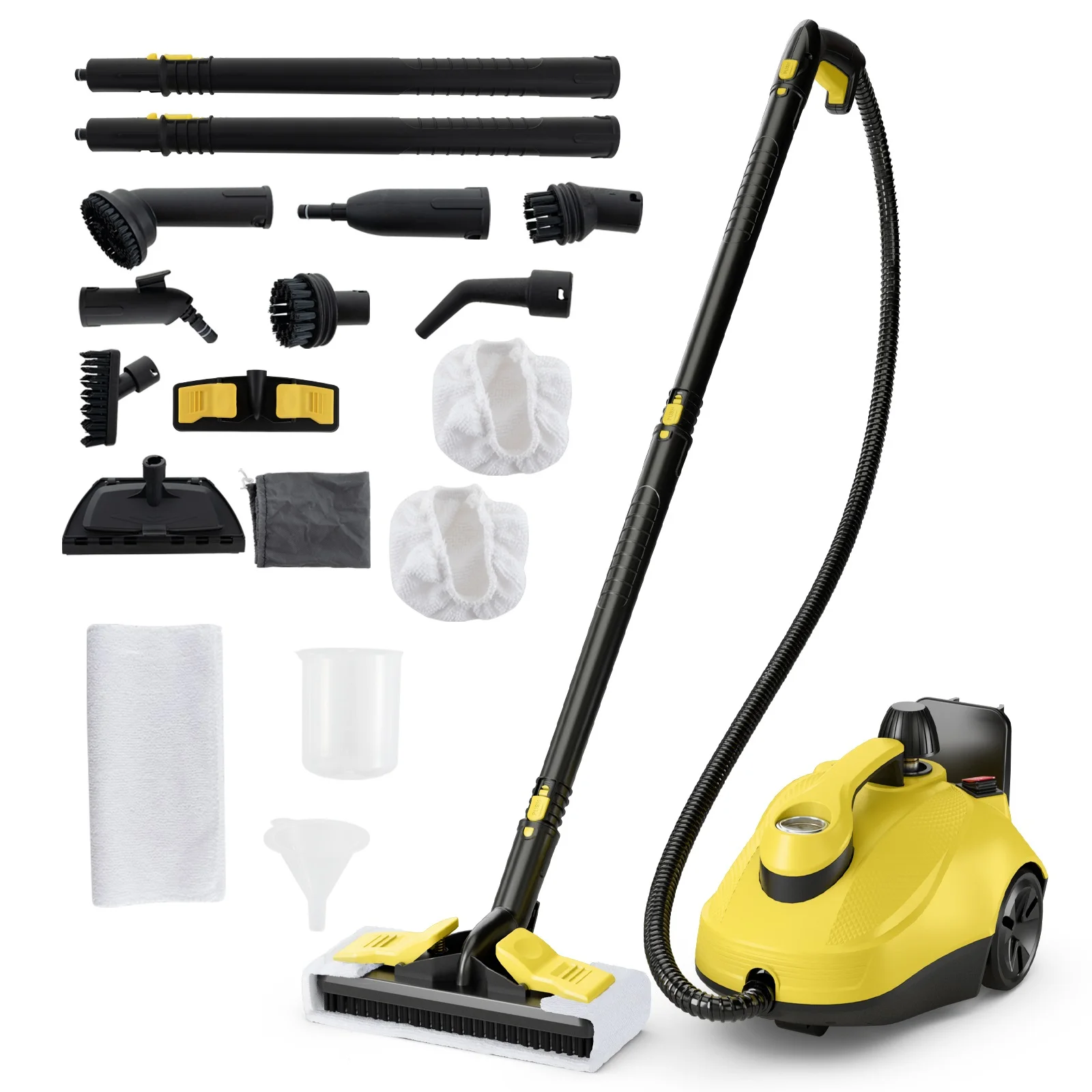 Limpiador A Vapor 2000W, Presión De Vapor: 5 Bar, Tanque: 1.8L, Temperatura: Hasta 160 ° C, Limpiador De Suelos Con 29 Accesorios Y Ruedas — -48%, 141.26€ Coupon, from 153.04€ – 48% descuento – €153.04