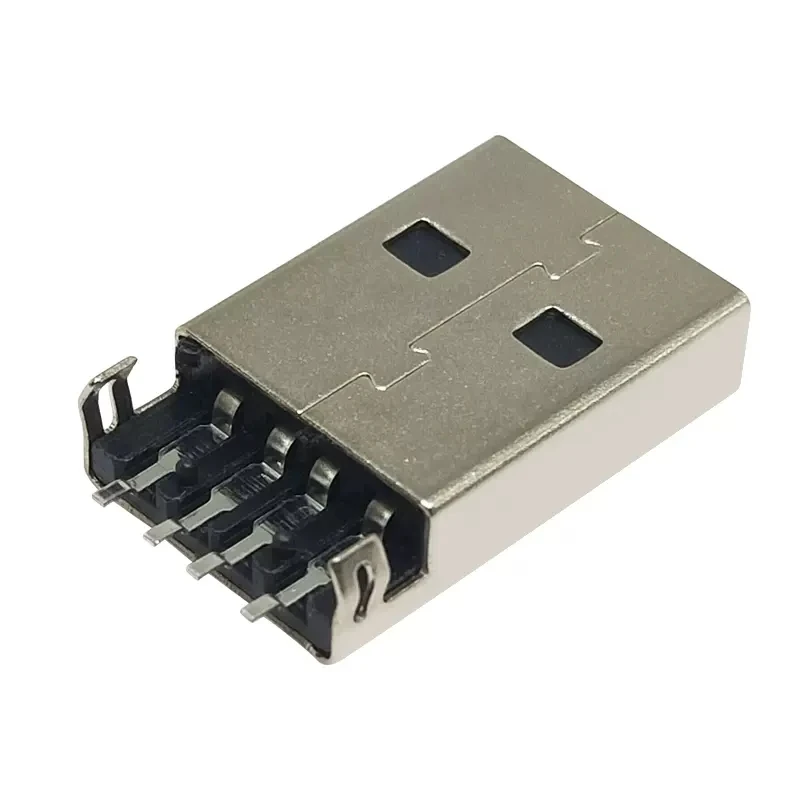 10Pcs/lot USB 2.0 Male A Type USB PCB Connector Plug 180 degree SMT AM 4pin Male USB Connector