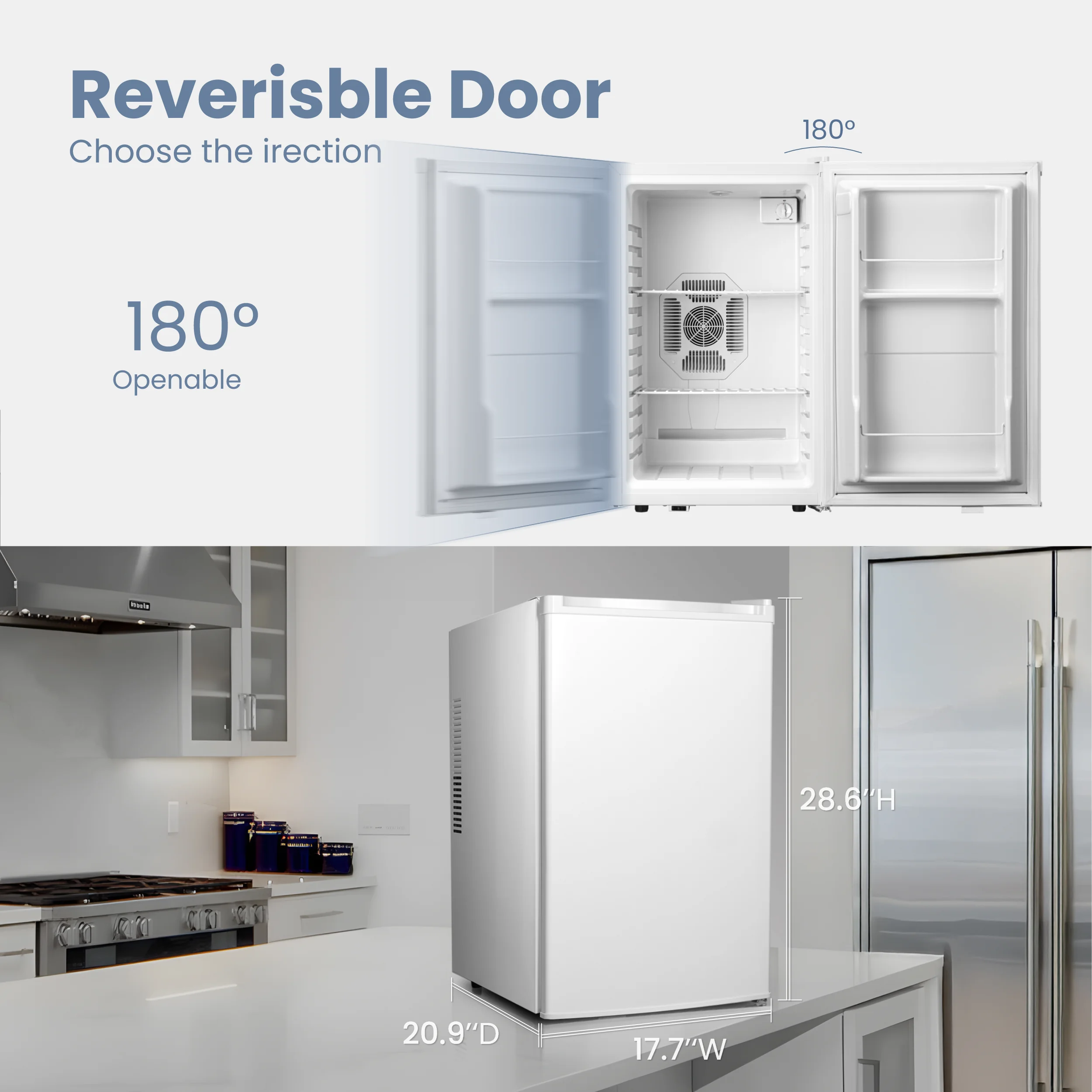 ثلاجة تبريد مشروبات صغيرة، خزائن نبيذ سعة 38/70 لتر مع نظام تبريد حراري 3-22 ° ثلاجة نبيذ قائمة بذاتها للمنزل #6