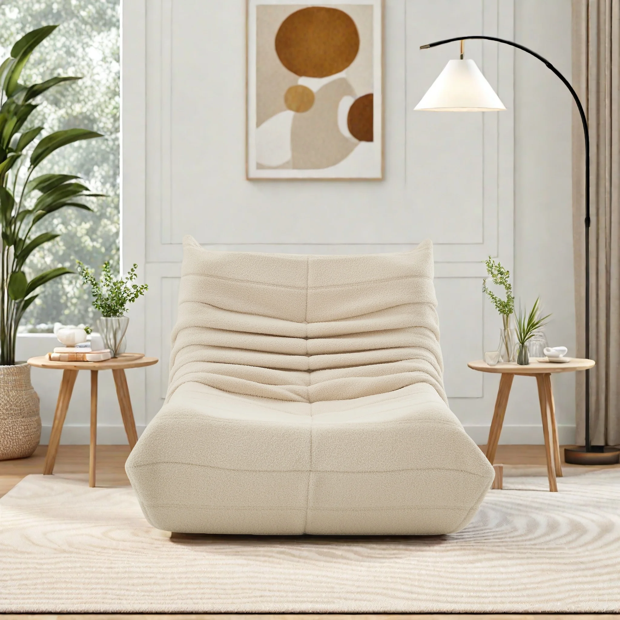Sitzsack-Sofa, Bodensofa, Bodenstuhl mit Rückenlehne, großer Lesestuhl, Lazy Sofa,