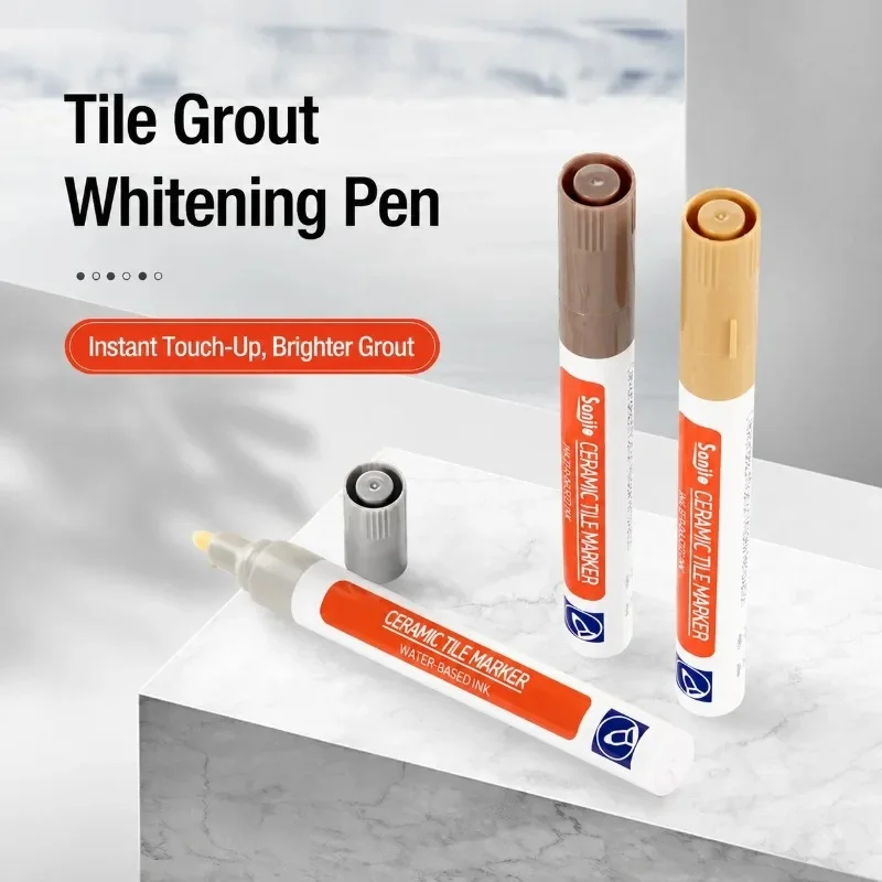 1/3Pcs Grout Touch-Up Marker Specially Crafted For Ceramic Floor Wall Tiles Quick-Dry Caulking Renovator Optimizes Gap Finishing