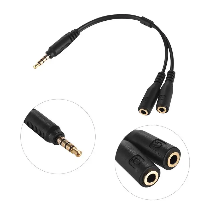 3,5 mm Mikrofon-Adapterkabel, Audio-Stereo-Mikrofon-Konverterkabel