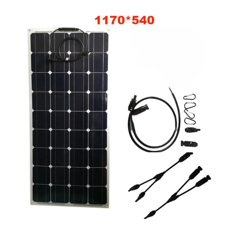 

Flexible solar panel 120W18V single crystal bendable suitable for boats, RVs, cabins, trucks, cars, uneven surfaces