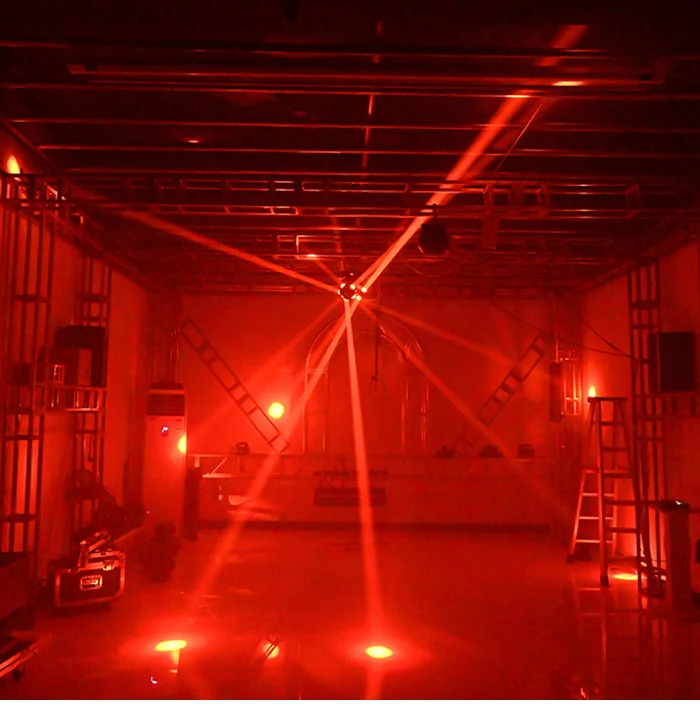12 x 10 W, 3 Köpfe, stufenlos rotierendes Moving-Head-Licht mit RGG-Laserlicht für DJ, Disco, Bühne, Hochzeit, Musik, Party, Bar – Detail 7