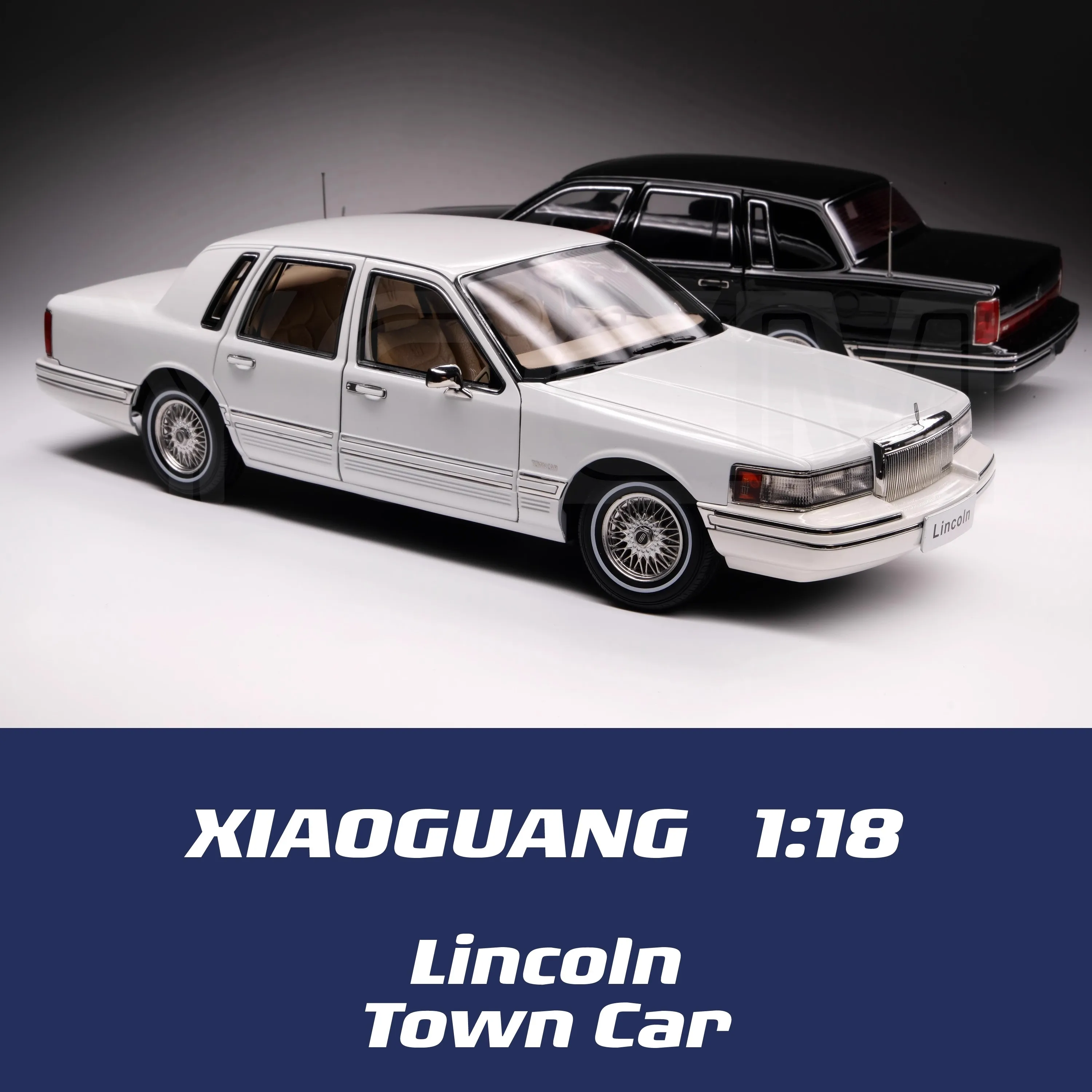 Xiaoguang 1/18 City Lincon TOWNCAR Alloy Simulation Car Model Limited Edition Room Display Cars Model Boy Collection Toy Gift