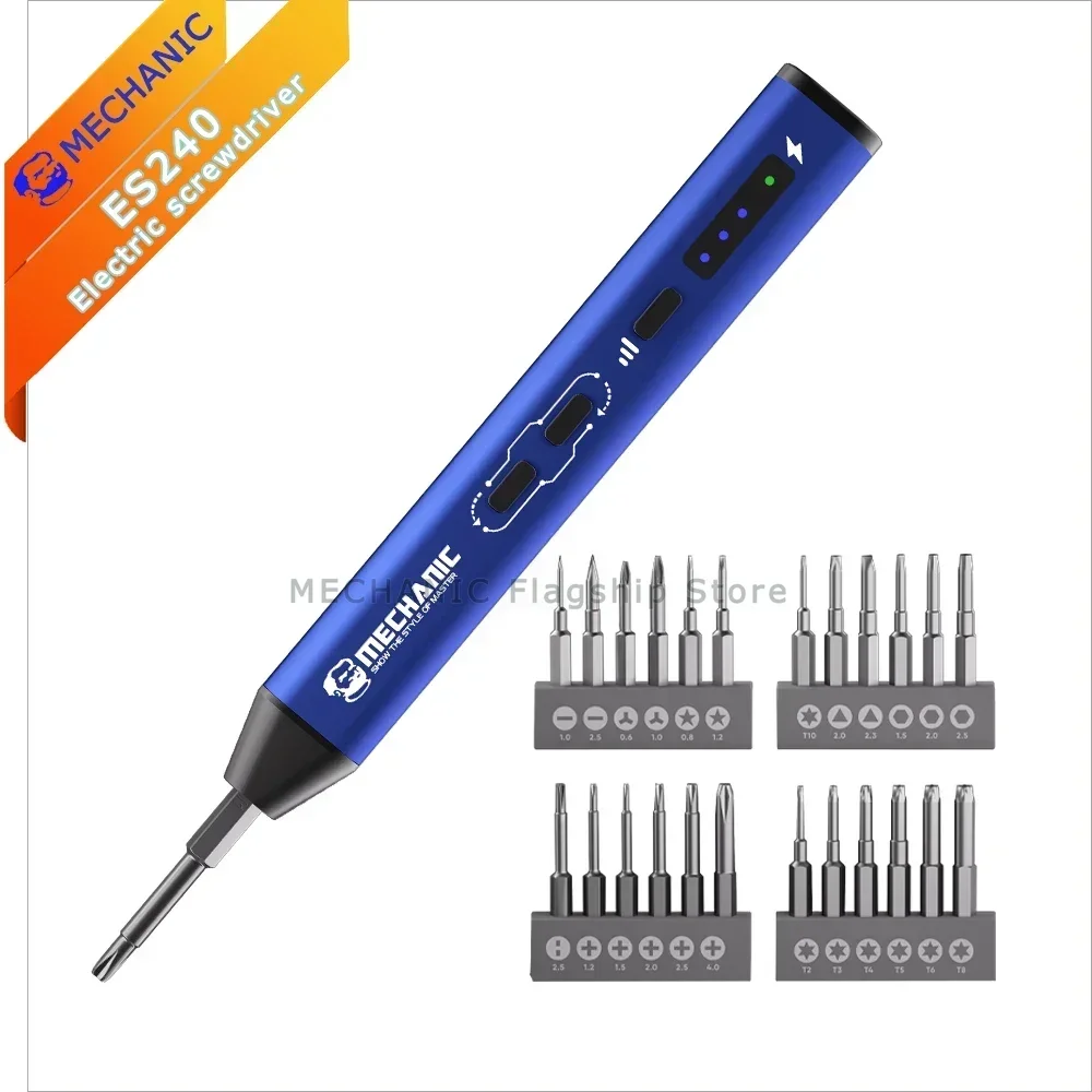 MECHANIC ES240 24in1 Electric Screwdriver Set Multifunctional Phone Disassembly Repair High Precision 3 Gear Speed Screwdrivers