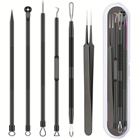 6pcs/Set Removal Needle Stainless Steel Pimple Blackhead Remover Tool Blemish Face Skin Care Beauty Facial Pore Cleaner