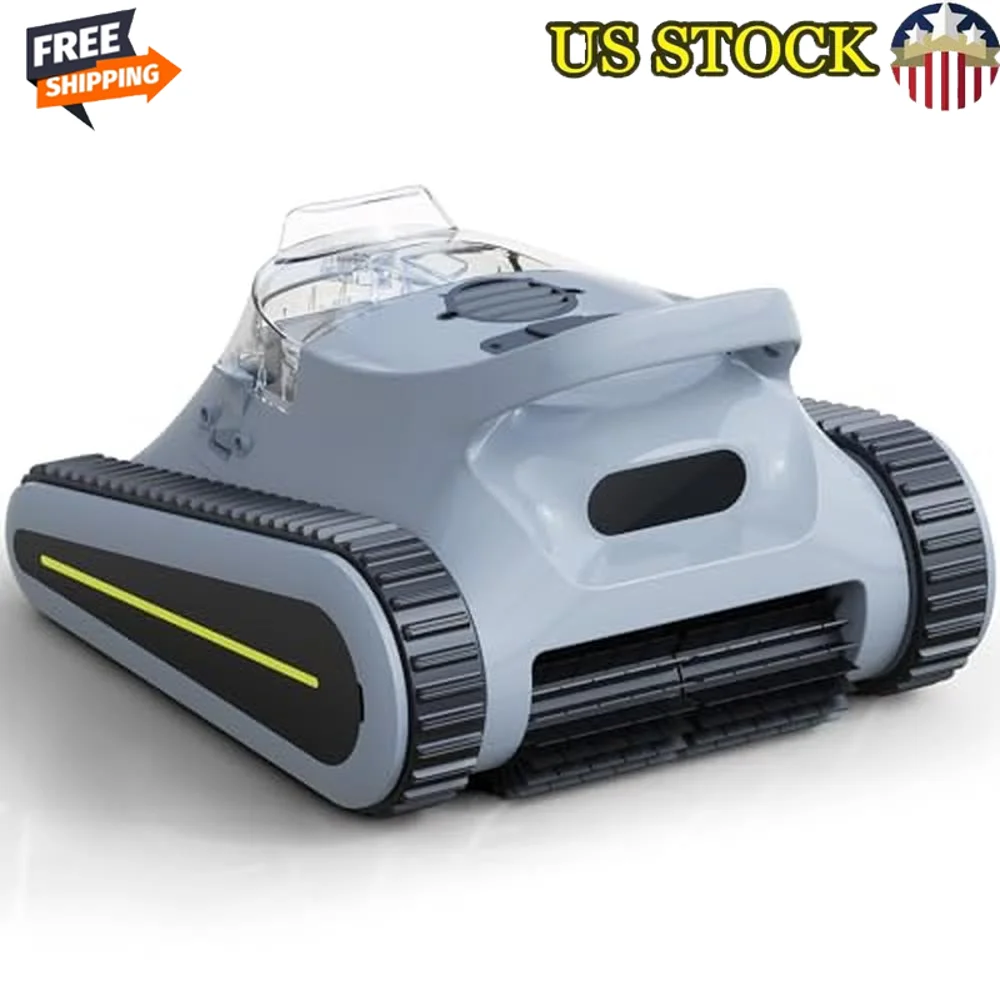 2024 New Cordless Robotic Pool Vacuum with 3D-Navi Technology 45000 Pa Suction Front and Back Scrubbers Audio & LED Alerts