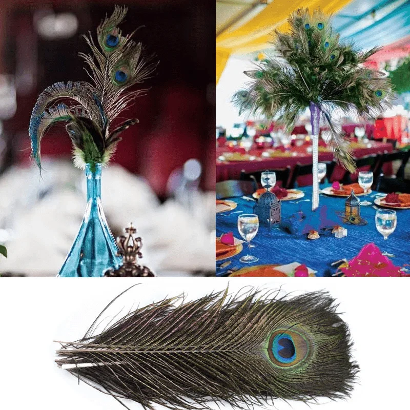 10-12inch/25-30CM Natural Peacock Feathers Crafts Handwork  DIY Party Plume Wedding Home Furnishing Decor