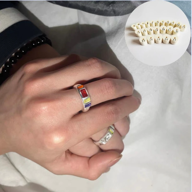 23 Styles High Temperature Resistant Ceramic Core Ring Tool Silver Clay Making DIY Silver Jewelry Couple Ring Hand Model Tool
