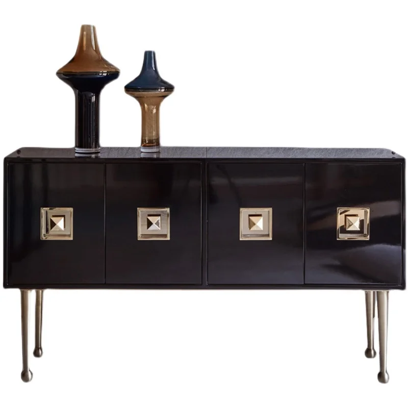 

American Entrance Cabinet Entry Solid Wood Partition Decorative Cabinet Modern Simple Living Room Wall Dining Side Cabinet