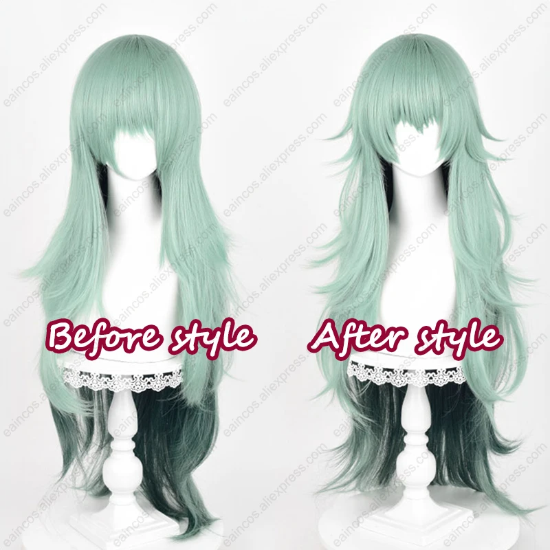 Eto Yoshimura Peluca de Cosplay, cabello sintético resistente al calor, gradiente verde, 95cm de largo