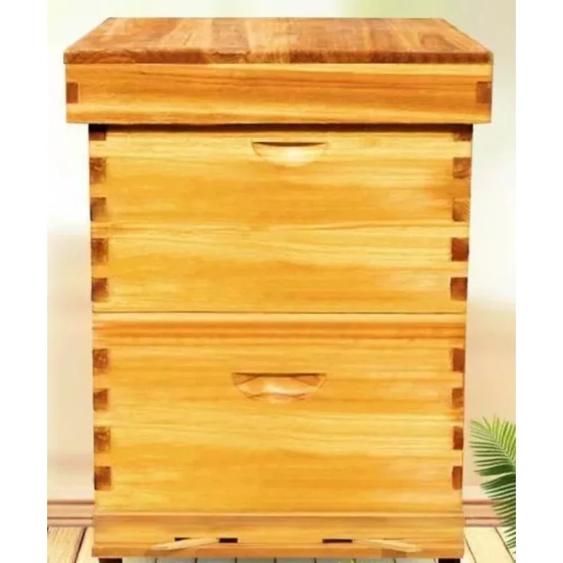 Wax Coated Wooden Beehive Complete Beekeeping Equipment Set