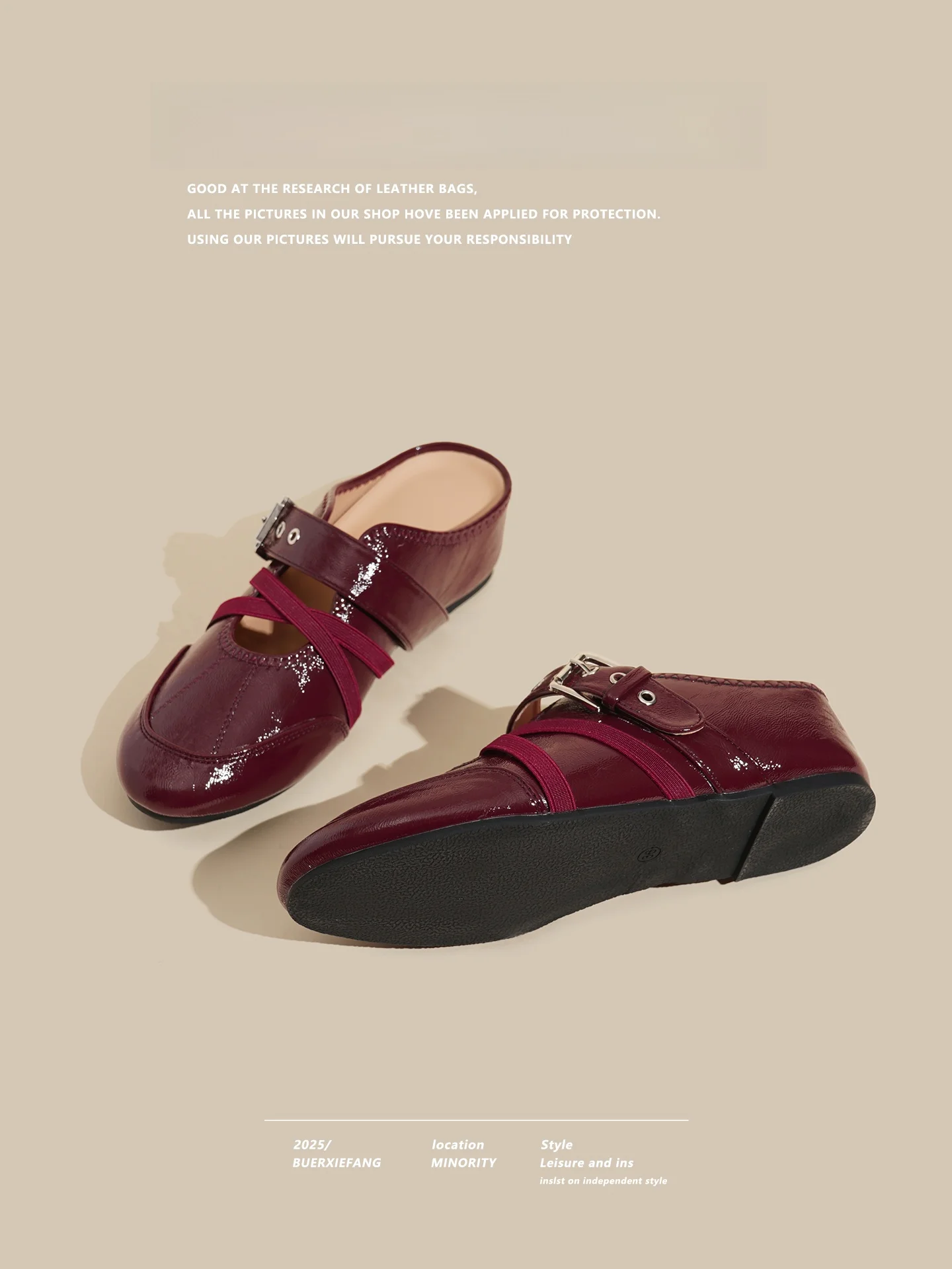 red-mary-jane-head-cover-slippers-women's-summer-2026-new-genuine-leather-ballet-style-casual-slip-on-lazy-half-slippers