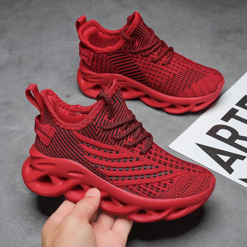New Mesh Kids Running Shoes Outdoor Youngsters Teens Casual Walking Student Fashion Sneakers Breathable Soft Children Sports image 5