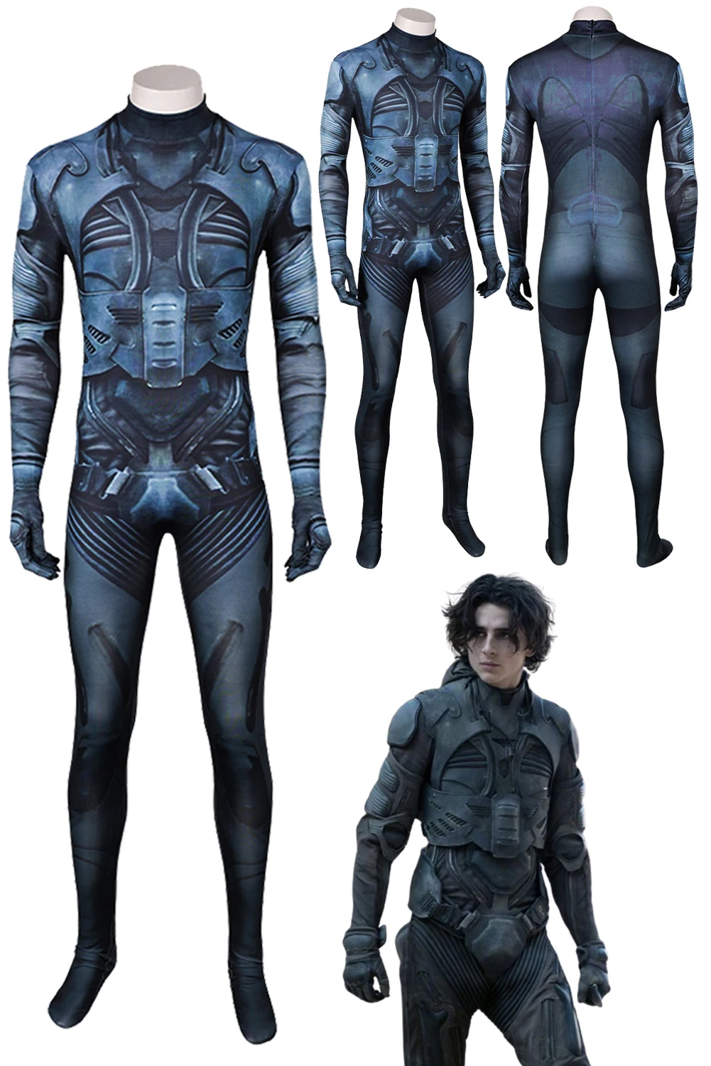 

Paul Atreides Role Play Costumes 2024 Movie Dune 2 Cosplay Jumpsuit Disguise Halloween Carnival Party Adult Male Fantasia Suit