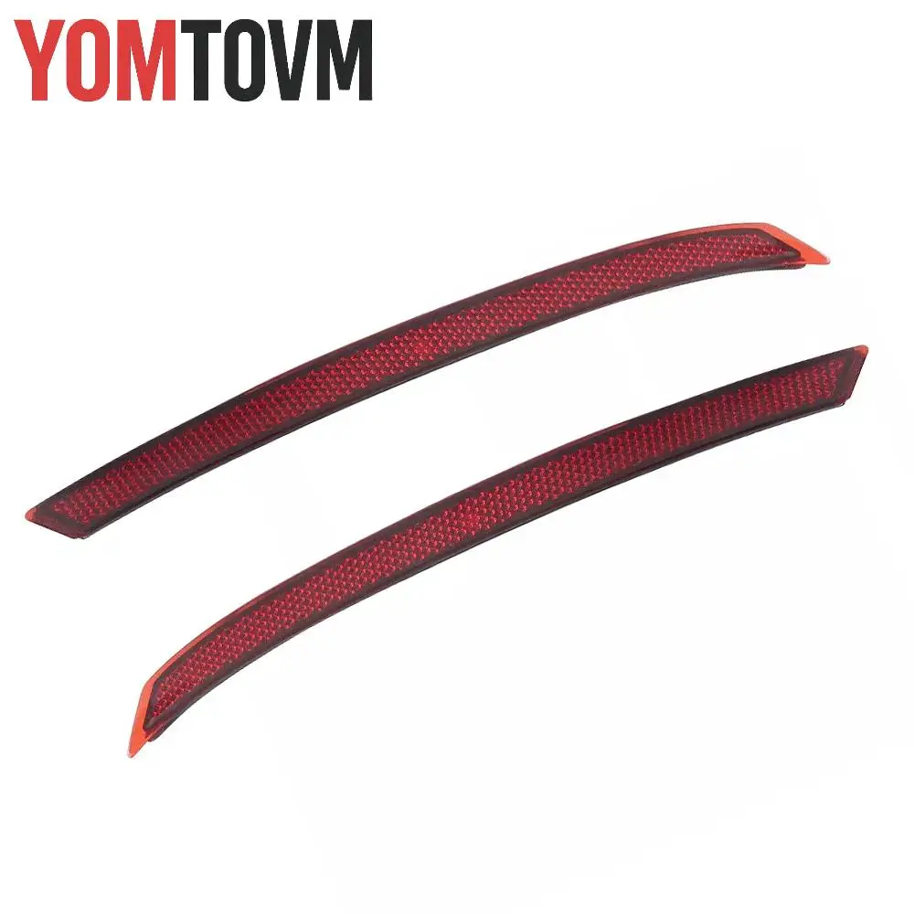 2Pcs Red Rear Bumper Reflector ABS Exterior Trim For Land Rover Range Rover Velar L560 2017-2023 Car Accessories