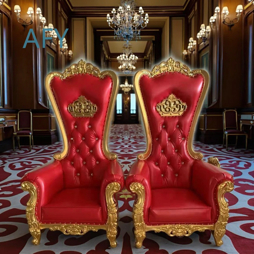Hot Sales Cheap Price Gold Luxury Royal Event Throne King Style Wedding Chair for Bride and Groom Seats for Wedding Party