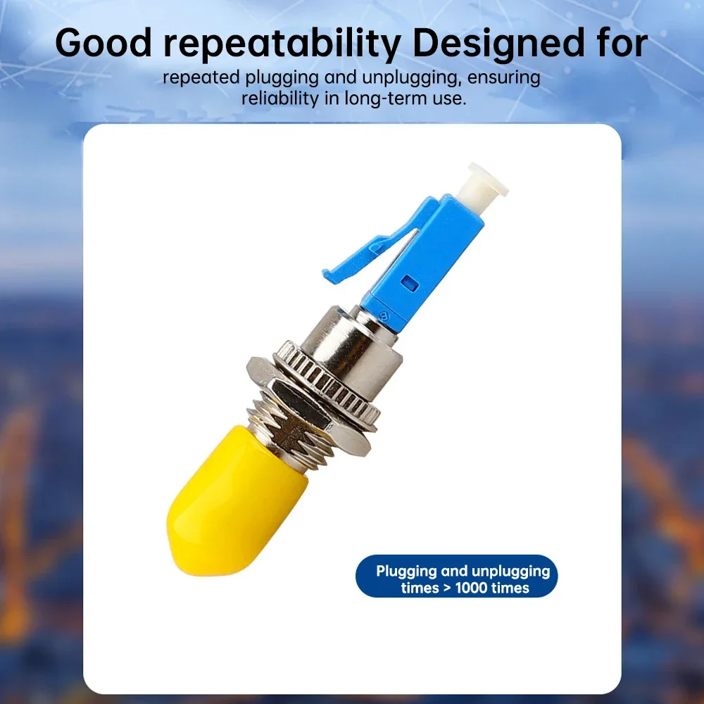 ZoeRax LC/UPC Male to ST/UPC Female Fiber Optic Adapter Singlemode Flange Hybrid Optical Connector for SFP Module Coupler