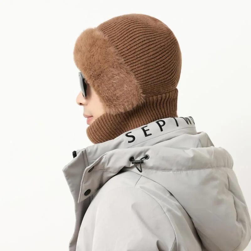 ขายร้อนผู้ชาย Balaclava หมวกสไตล์ฤดูหนาว WARM หมวกกลางแจ้ง Windproof Thicken ถักหมวกหมวกฤดูหนาว WARM CAP