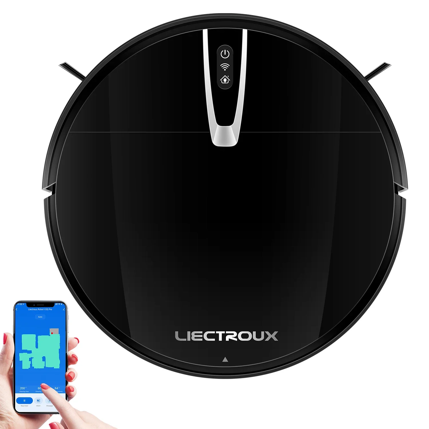 LIECTROUX V3S PRO  Floor Robot Vacuum Cleaner Wet and Dry Cleaning Robot