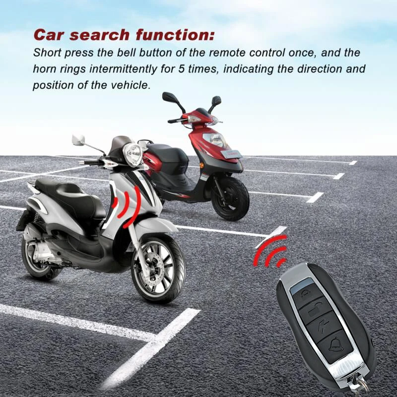 Motorcycle Burglar Alarm Smart Phone APP Control Remote Start Up Lock Unlock Vibration Warning Anti-theft