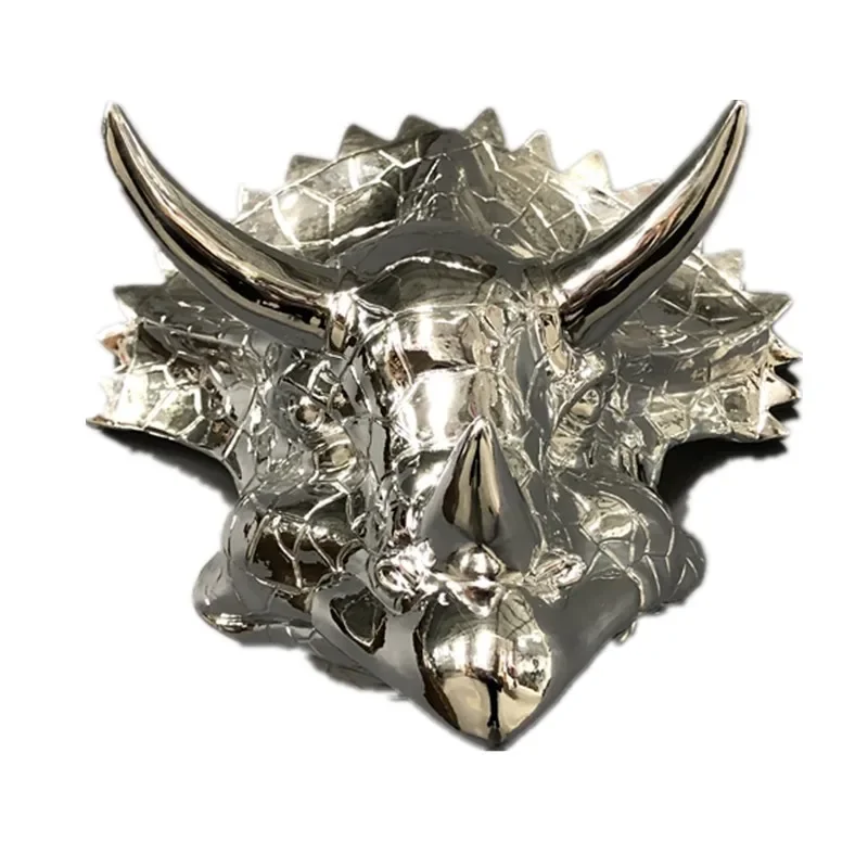 

Cinema Children's Amusement Park Wall Decoration Triangle Dinosaur Rhino Lizard Head Wall Decoration Animal Model