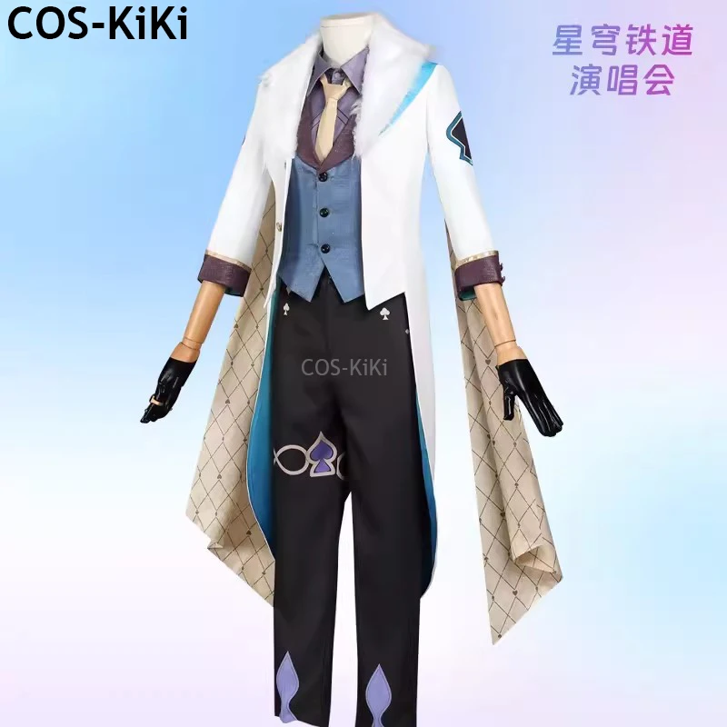 COS-KiKi Honkai: Star Rail Aventurine Concert Game Suit Handsome Uniform Cosplay Costume Halloween Party Role Play Outfit Men