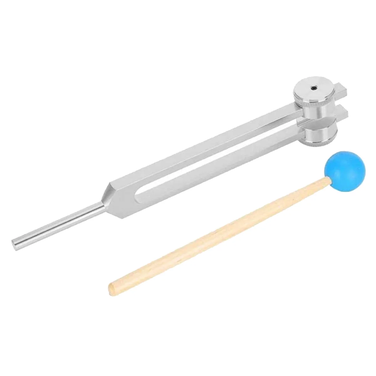 شوكة ضبط من سبائك الألومنيوم ABGN 3X، شوكة ضبط 111 هرتز مع مطارق لاختبار الجهاز العصبي وعلاج شفاء الصوت، فضي