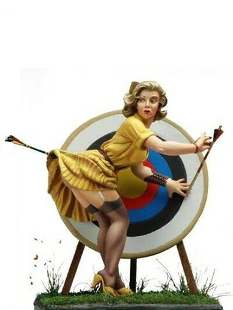 

New Unassembled 1/22 80mm modern girl with Missing sword 80mm Resin Figure Unpainted Model Kit