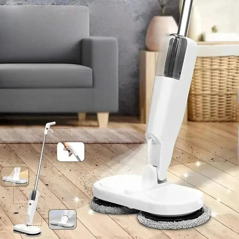 360° Rotatable Spin Cleaning Mop Squeeze Wet and Dry Use Hand Push Household Floor Cleaning Electric Water Mop Cleaner Machine