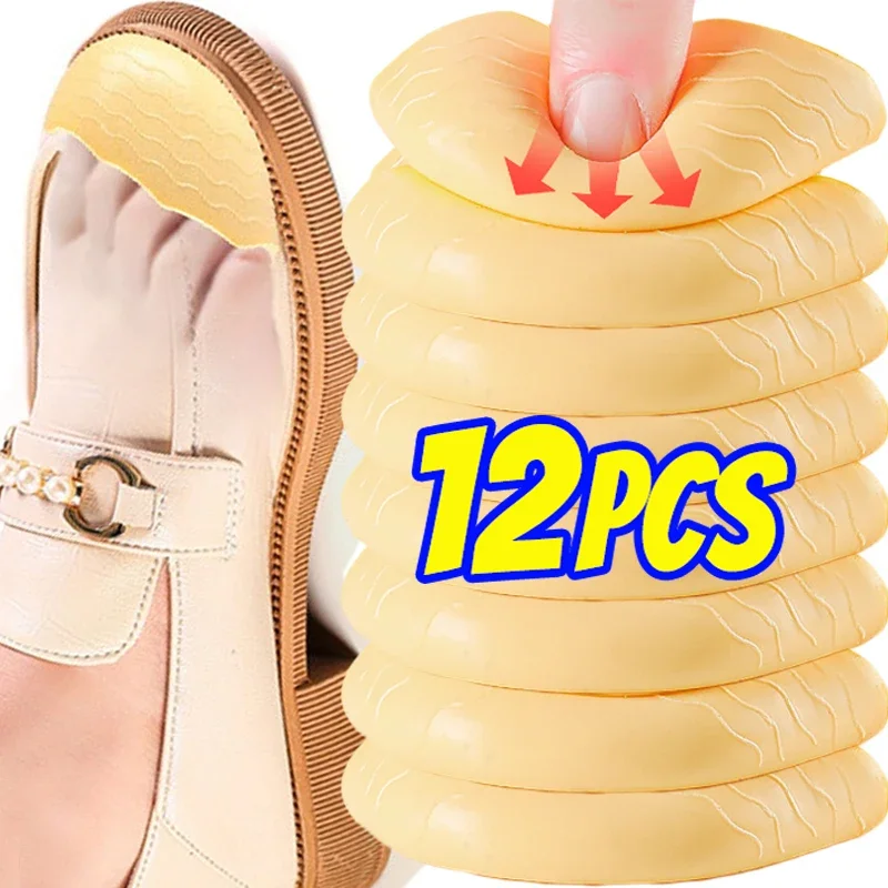 2/12Pcs Sponge Forefoot Insert Pads Women Gril's High Heel Shoe Big Shoes Size Adjust Toe Front Cushion Pain Relief Protector