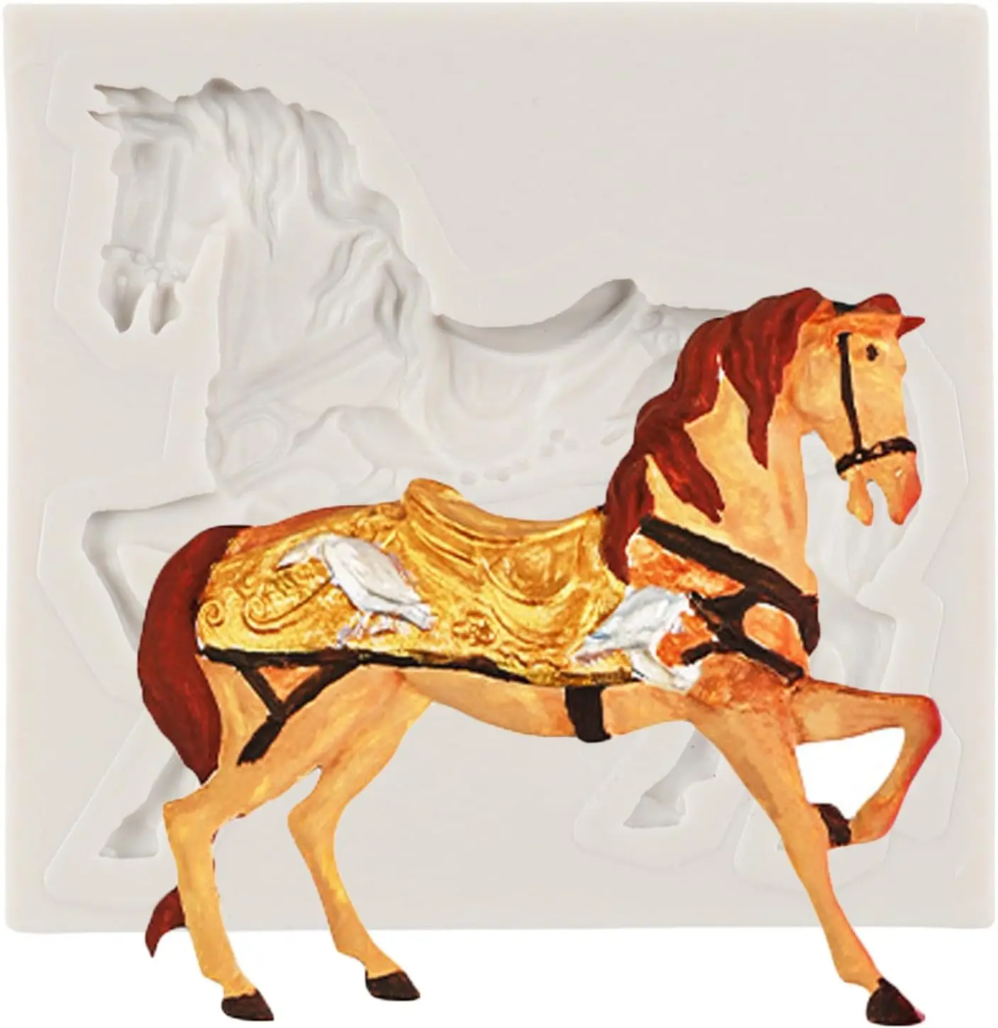 

Horse Silicone Molds for Cake Decoration Fondant Chocolate Cupcake Topper Candy Sugar Craft Polymer Clay Gum Paste Resin Mold