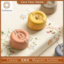 Original Cohana Magnetic Button Of Shigaraki Ware Multifunctional Magnet Needle Storage ForNeedlework Suction Sewing Accessories