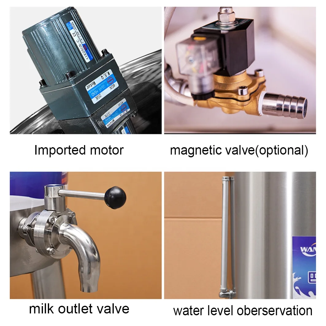Customized 50L Low Temperature Milk Pasteurizer Commercial Sterilization Machine for Dairy Processing