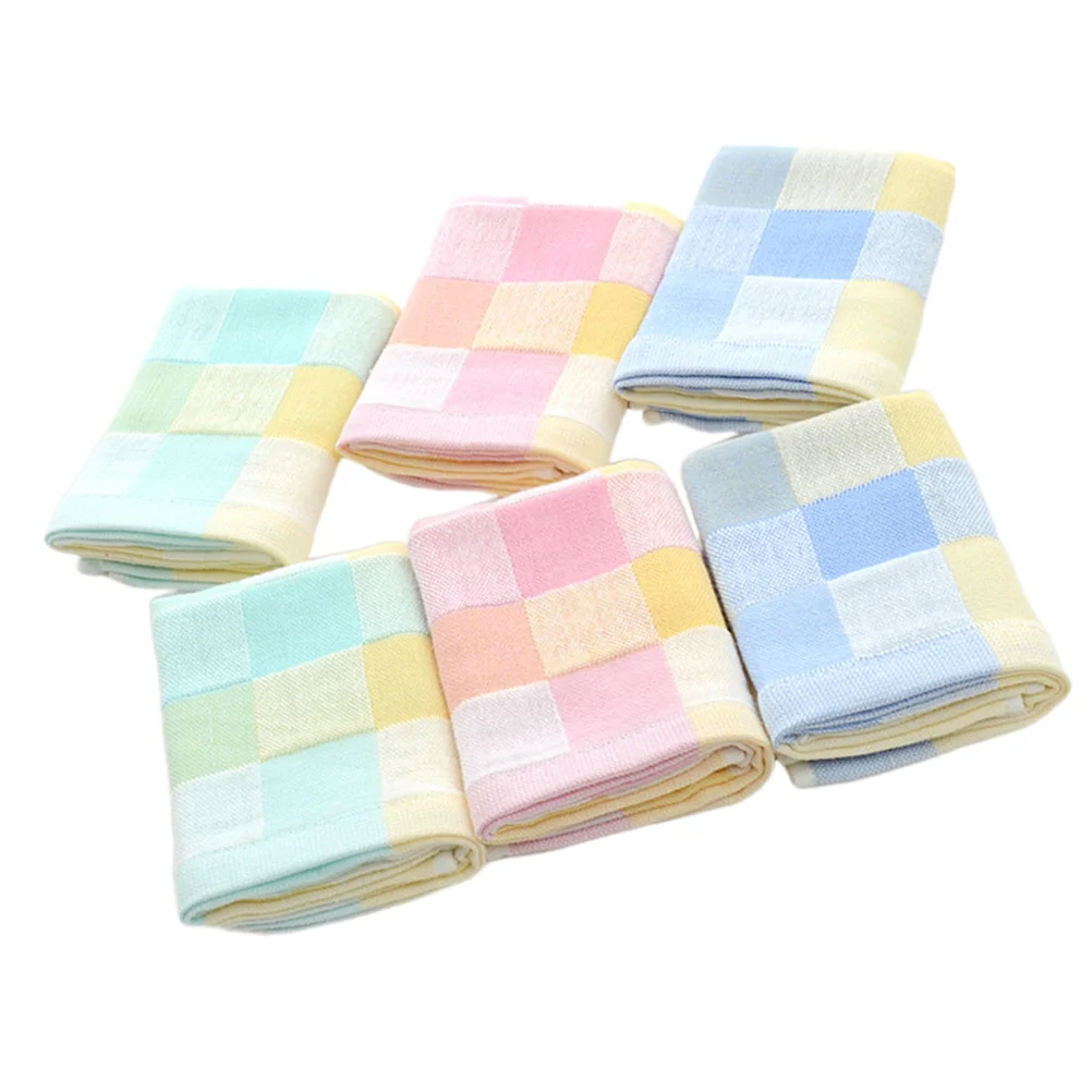 6 قطعة مناشف صغيرة للأطفال، منشفة مربعة قطنية جذابة، سهلة التنظيف، ملمس ناعم لطيف وناعم للأطفال، حمام المطبخ والمرحاض