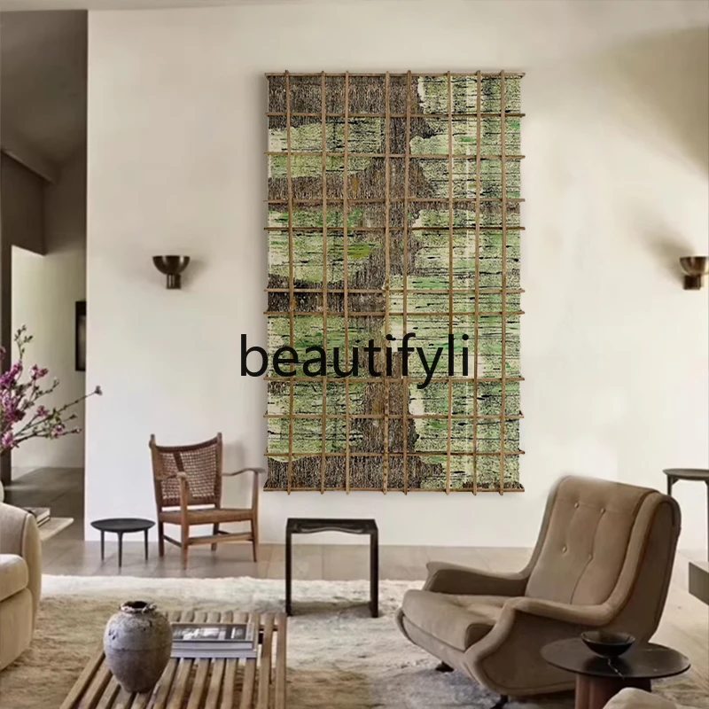 

Decorative painting B & B vertical porch hanging painting restaurant wall three-dimensional wall decoration, wabi sandy wind