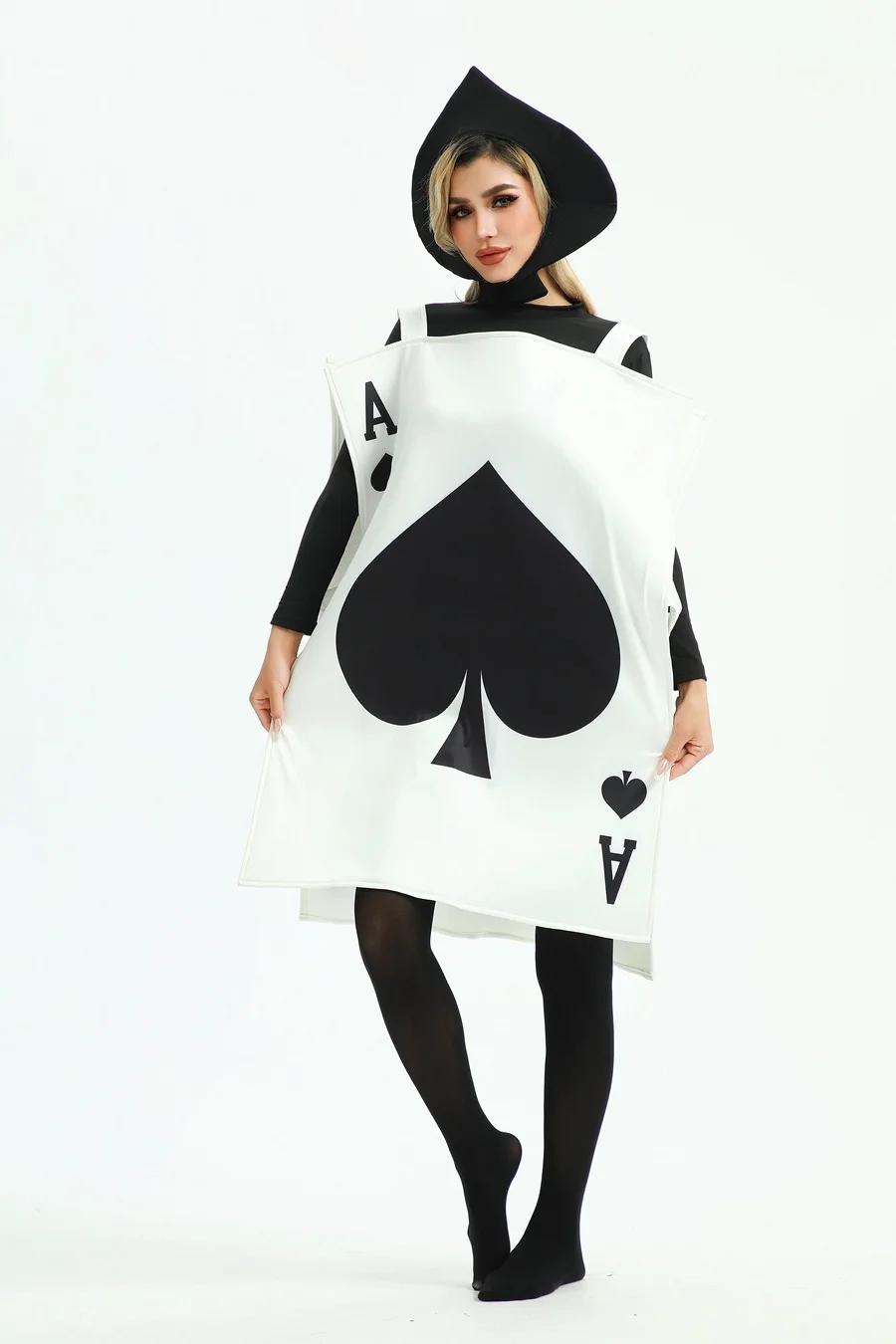Alice im Wunderland Märchen-Set für Erwachsene, Halloween-Spielkarten, Pfirsichherz, Cosplay-Kostüm, Karnevalsparty, lustiges Verkleidungsset, Neu – Detail 4