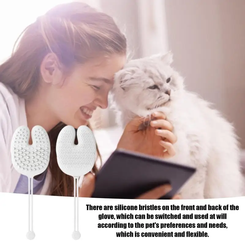 Cat Brush Mitt Pet Washing Mitts Portable And Efficient Pets Hair Remover Mittens Pet Massage Gloves For Large And Small Cats