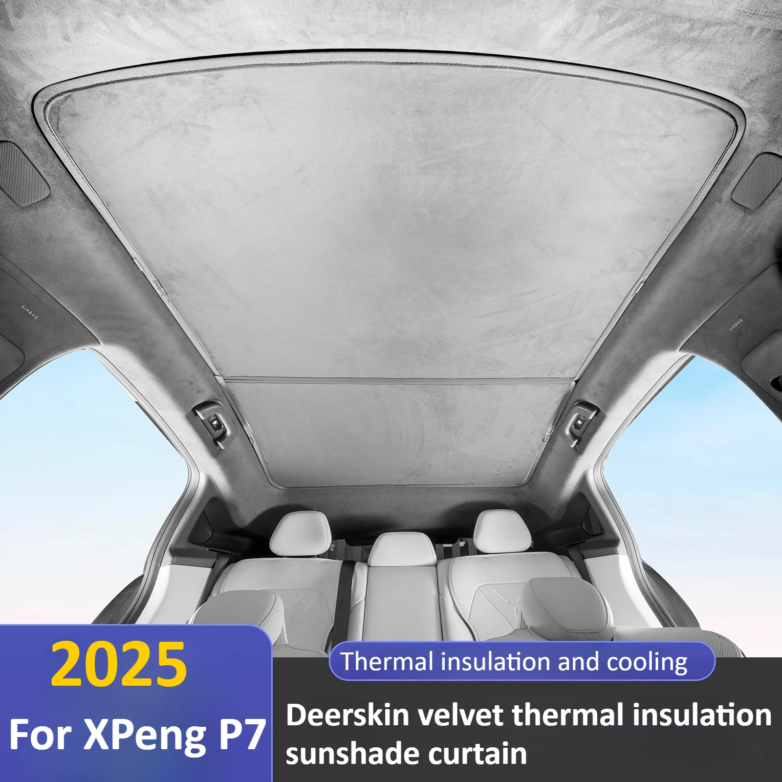 

For XPeng P7 2025 car sunshade curtain sky sunshade heat insulation roof privacy blocking modification accessories