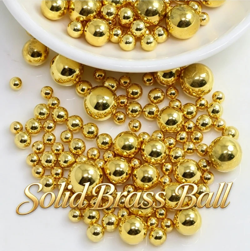 Precision H62 Brass Ball Solid Pure Copper Sphere Bead  0.35/0.4/0.5/0.6/ 0.7/0.8/0.9/1/1.2 ~ 70mm Hardware Fitting Accessories