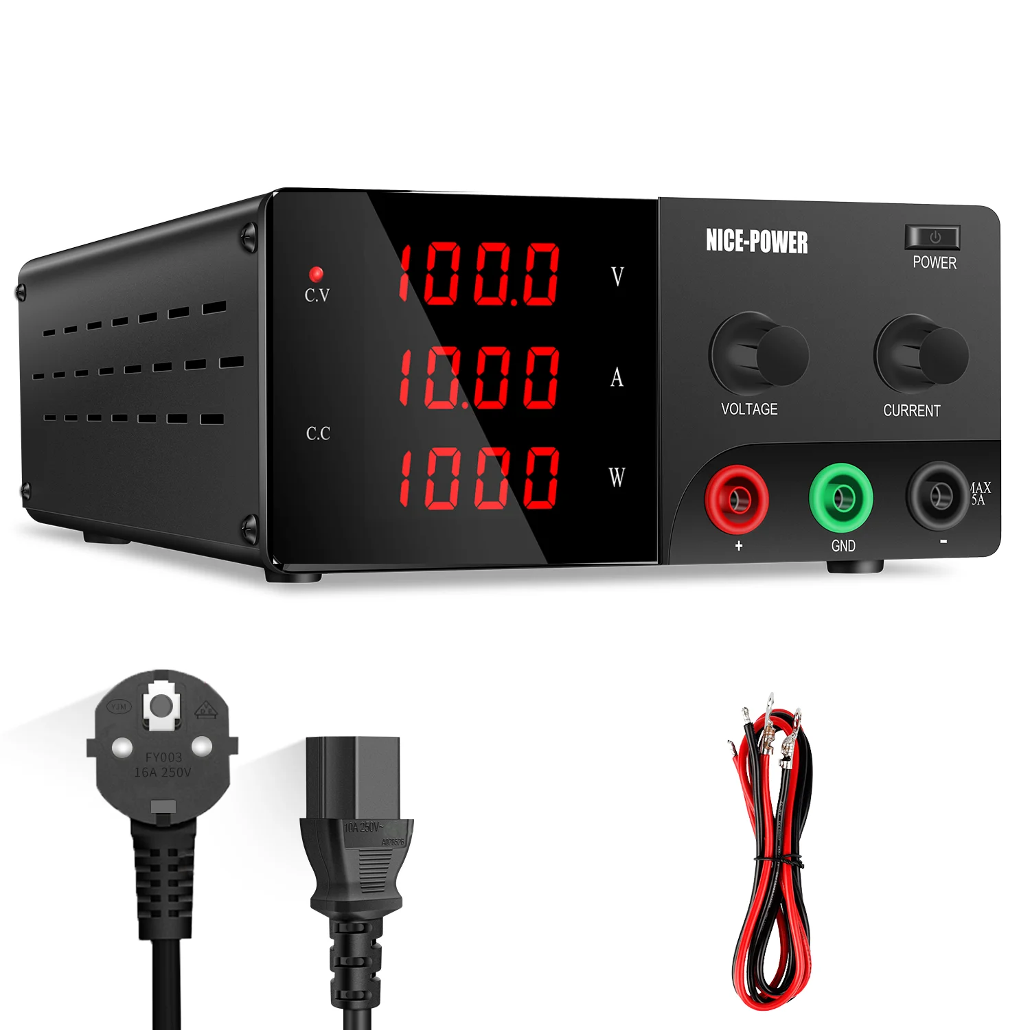 R-SPS10010 100V 10A 1000W Programmable  Black Laboratory Regulator DC Power Supply for Phone PCB Repair