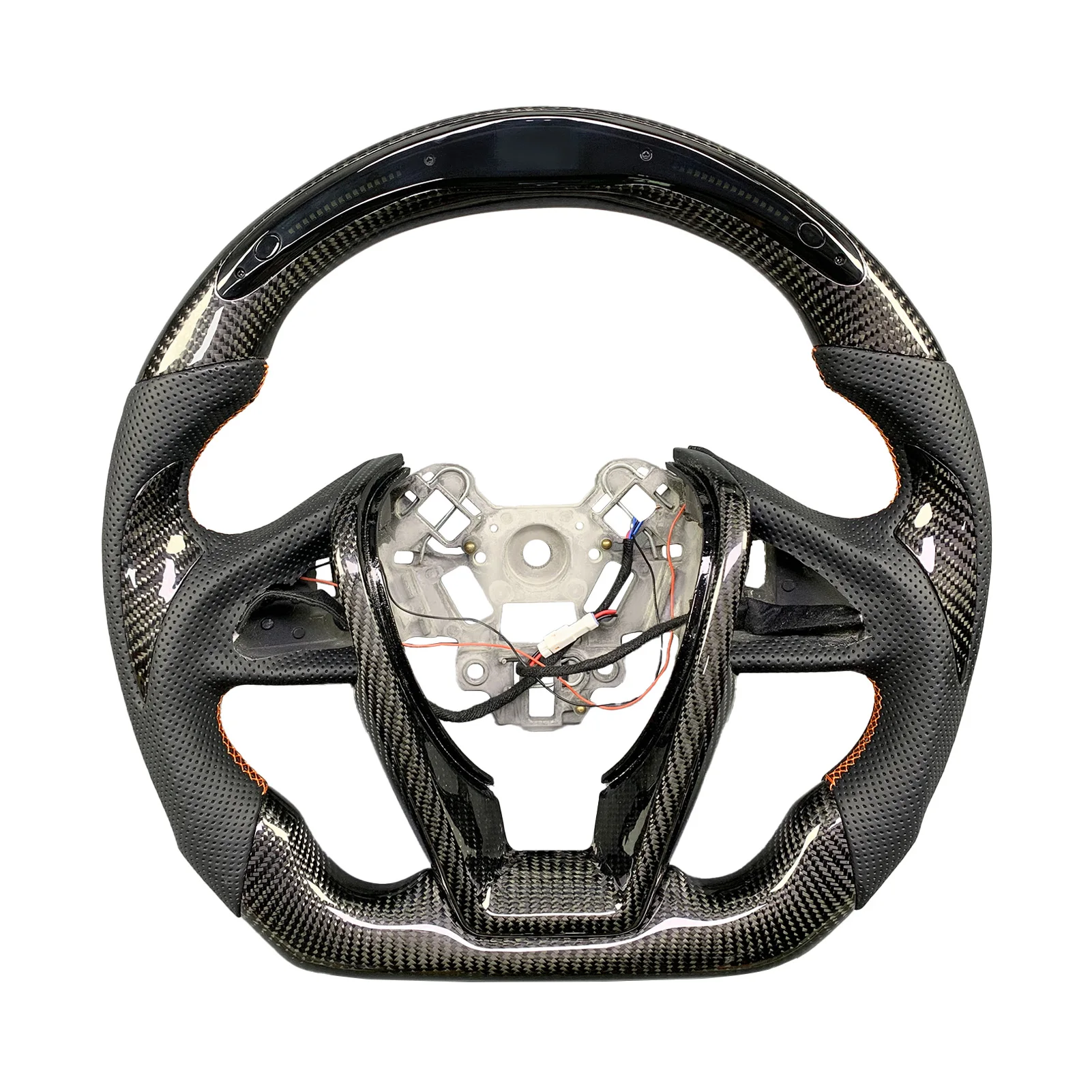 Для Nissan Lannia Maxima автомобильные аксессуары индивидуальный руль из углеродного волокна светодиодный дисплей об/мин перфорированная кожа