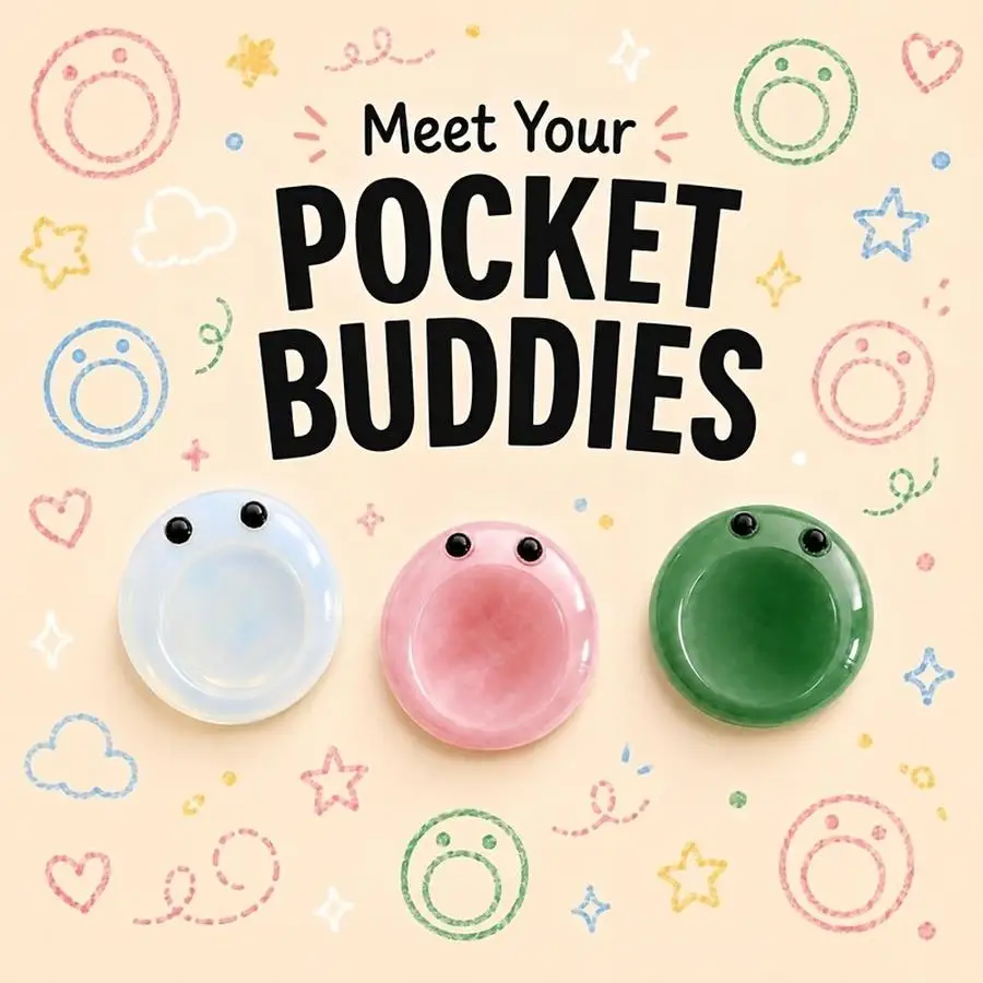 1/5/10/20/50/100pcs Stone Pocket-Sized Round Face Decorations Suitable for / - Cute Smiling Stone Characters & Facial Expression