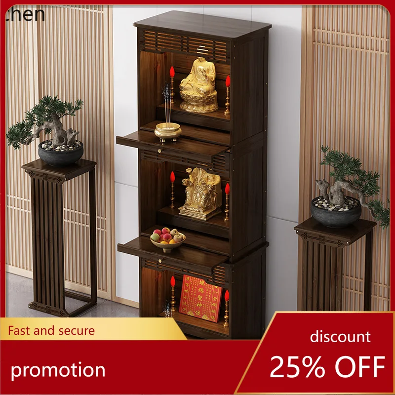 

HXL New Chinese Style Buddha Shrine Cabinet Offering Table Home Incense Case Buddha Altar God Altar