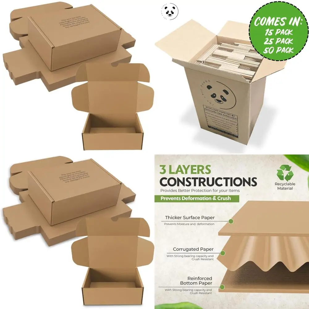 

Large Heavy Duty Cardboard Shoe Boxes - 14.625x9.5x5.125 with Self-Locking Lid, Ideal for Shoe Storage and Gift Packaging