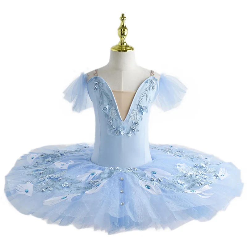 Professional children's bluebird tutu performance dress girls ballet puffed gauze skirt TUTU skirt stage costume