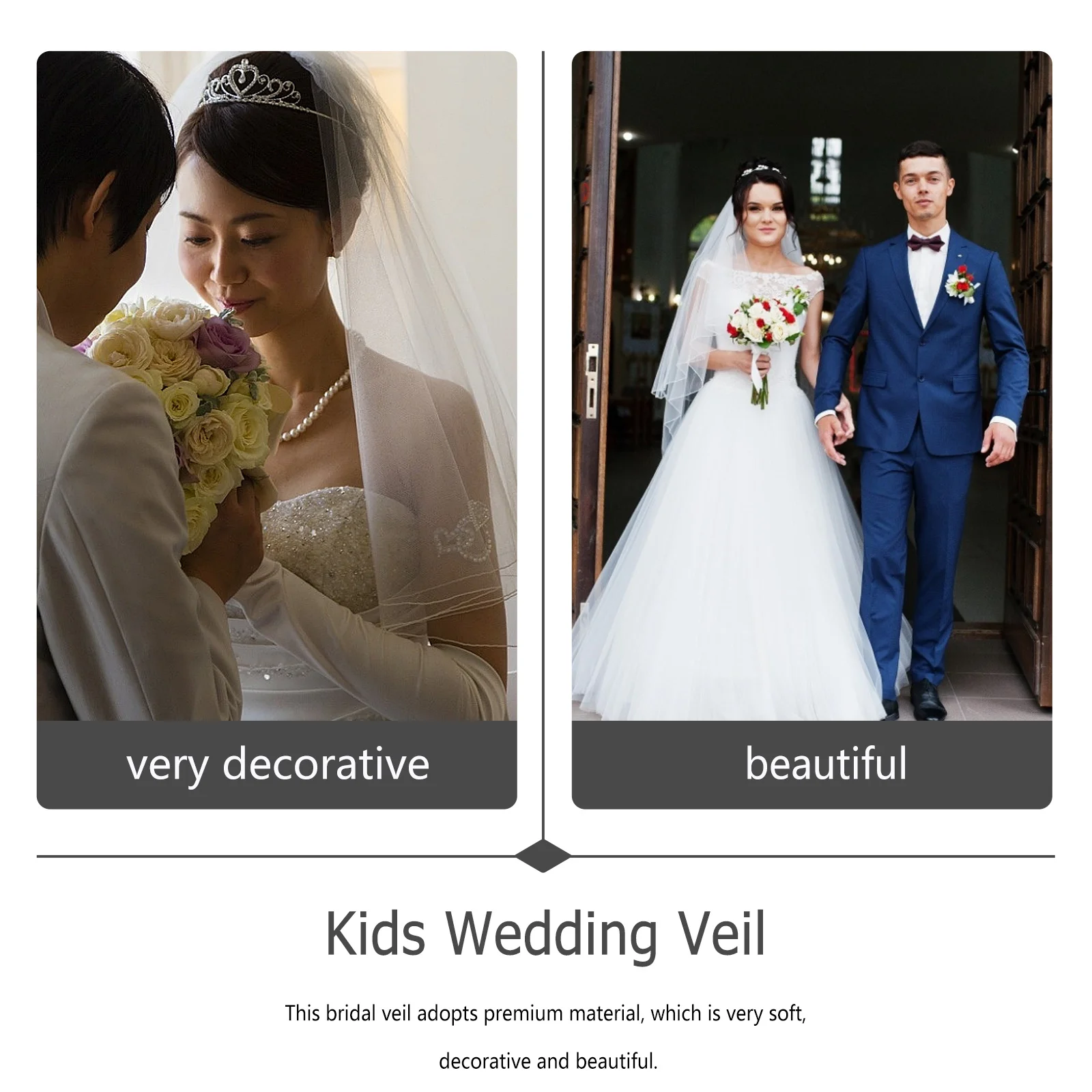 

Wedding Veil Premium Soft Bridal Hair Accessories For Photo Wedding Party Delicate Charm Decor Veil
