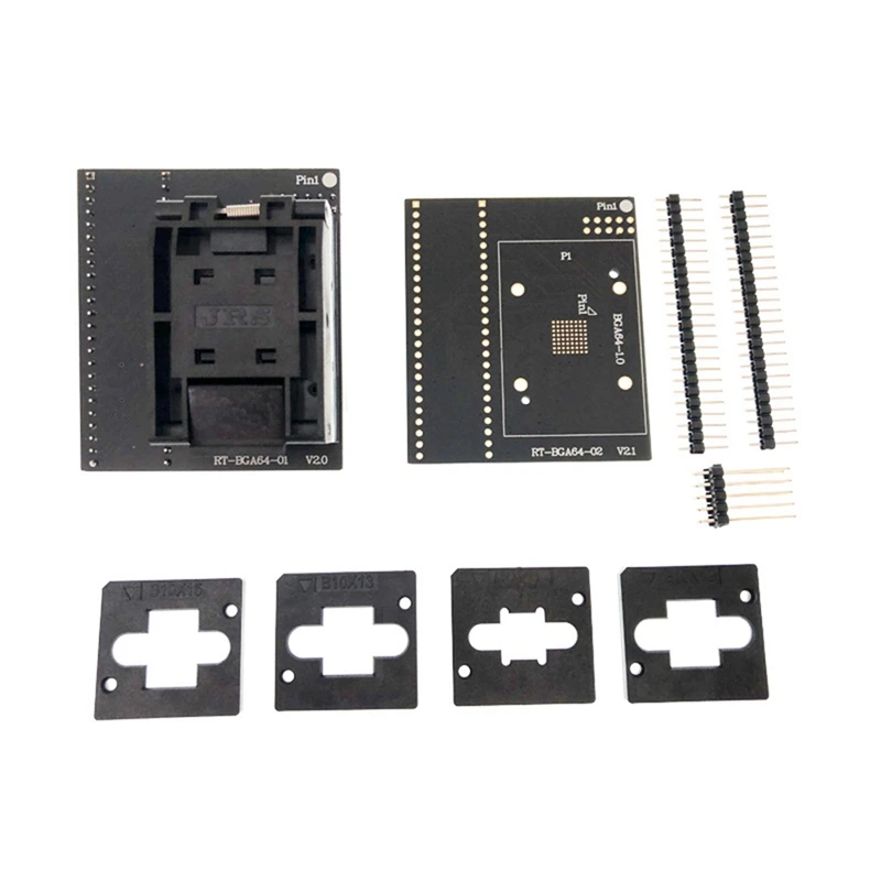 1 Set BGA64 Adapter Burning Seat For RT809H Programmer RT-BGA64-01 V2.0 Socket 4Pcs Limiter Frame 2 Bottom Plate Easy Install